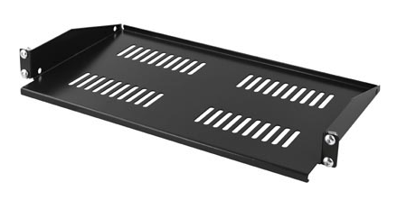 SP-RACKHYLLE-TS-FH16   Rackhylle 1U Sort, for 19" montering